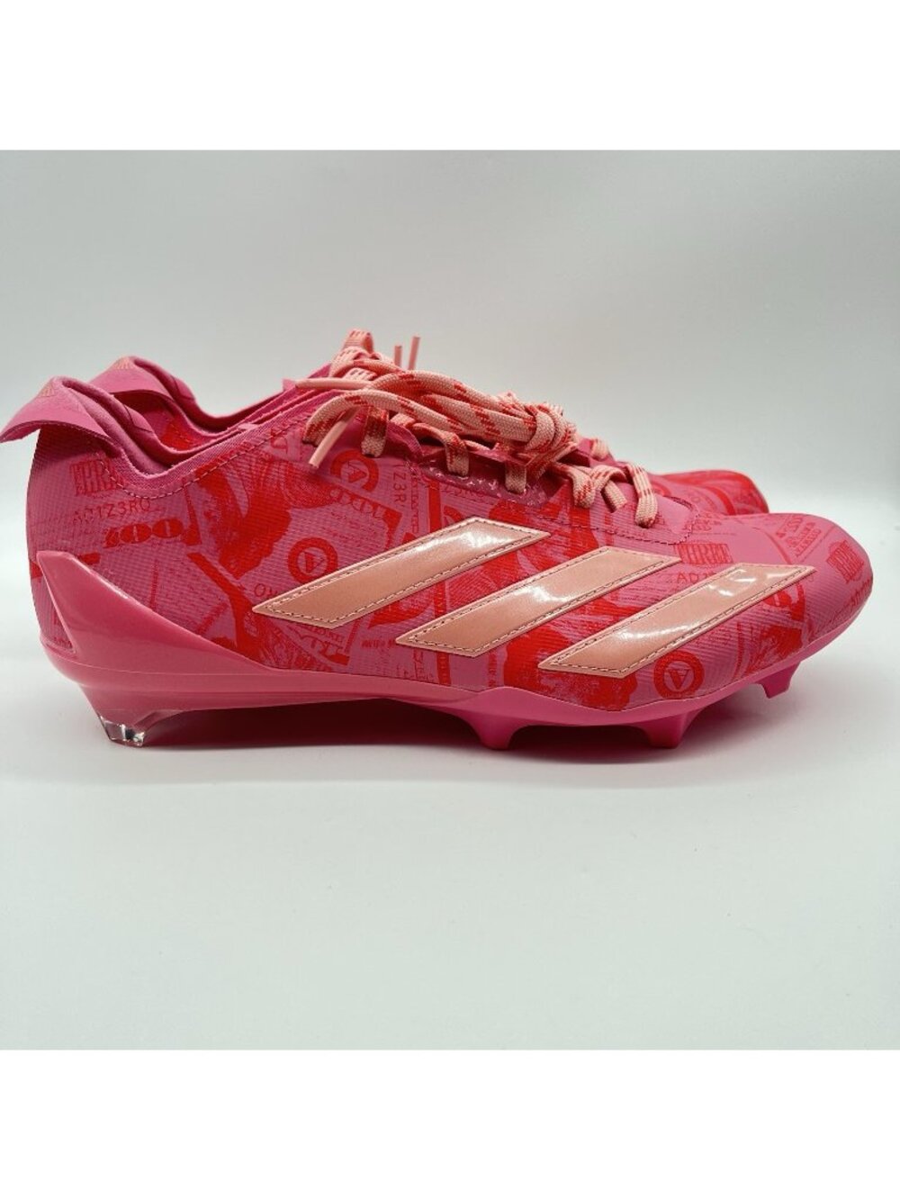 adidas Adizero Electric II 2 Currency Football Cleats Pink Men's Size 7.5 JQ3979